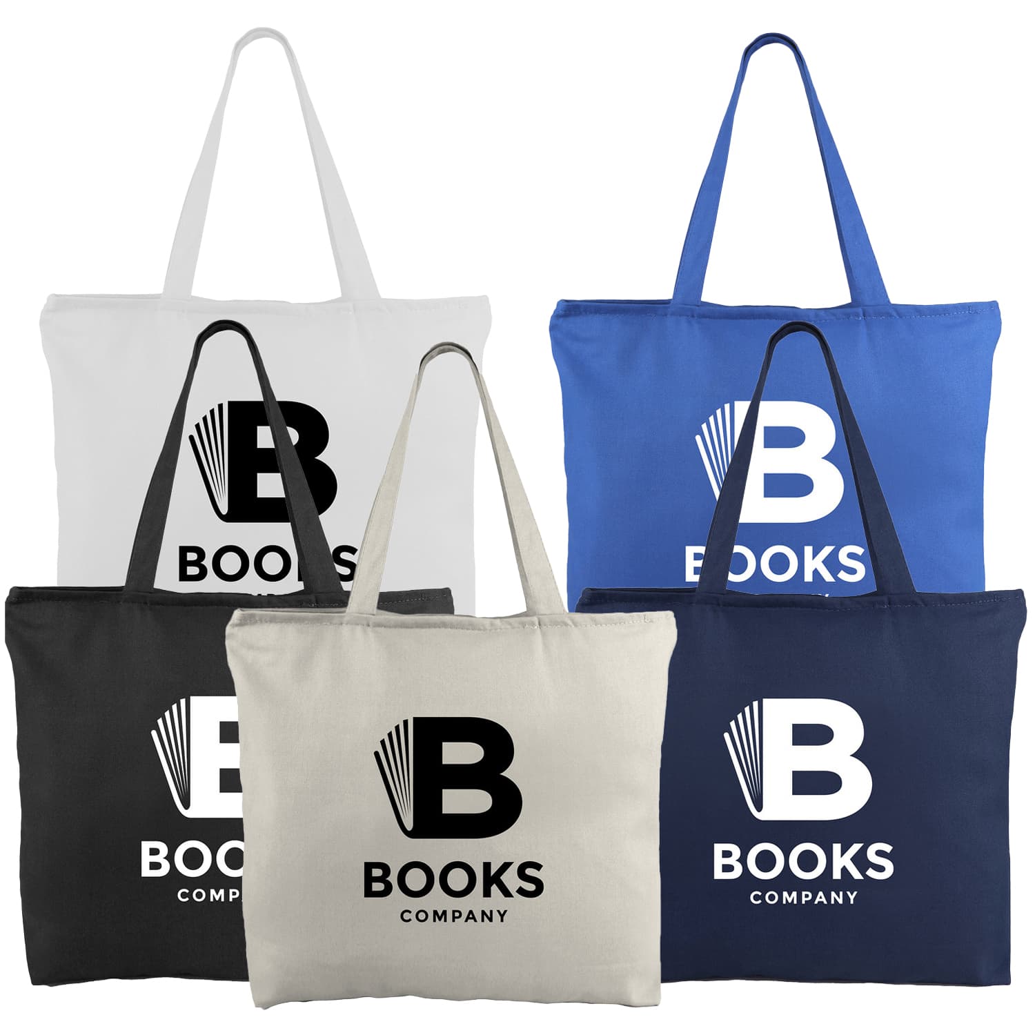 12 oz. Cotton Canvas Zipper Tote Bag