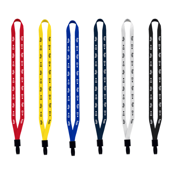 1/2" Polyester Lanyard with Non-Swivel Plastic Hook