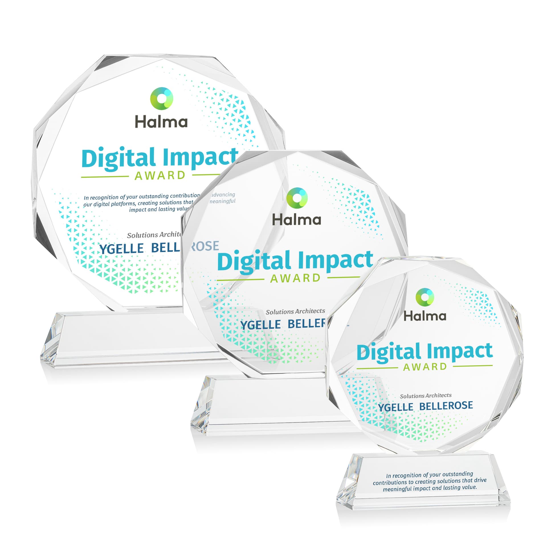 Acadian VividPrint™ Award on Newhaven Base - Clear