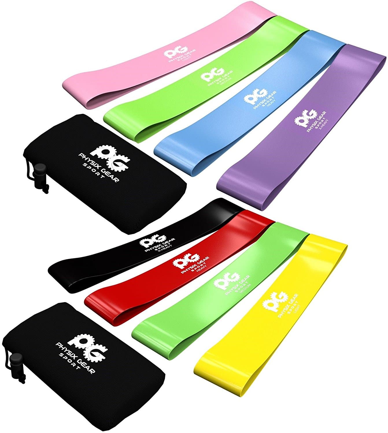 5 in 1 Exercise Loop Latex Elastic Resistance Band Set