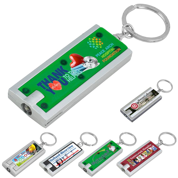 "Akari FC" PhotoImage ® Full Color Imprint Slim Keyholder Keylight with Bright White LED Light