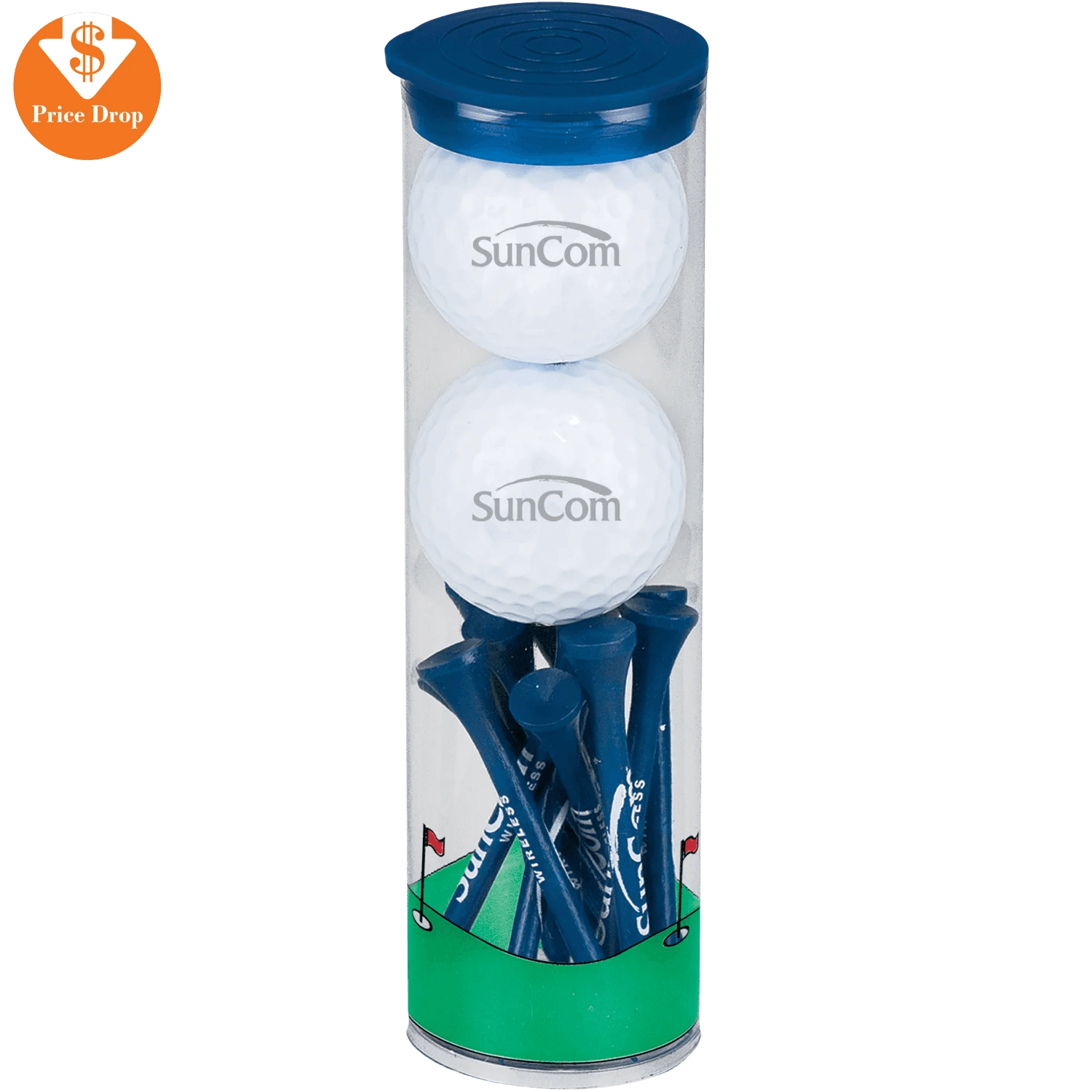 2 Ball Tall Tube with Wilson Zip Golf Balls