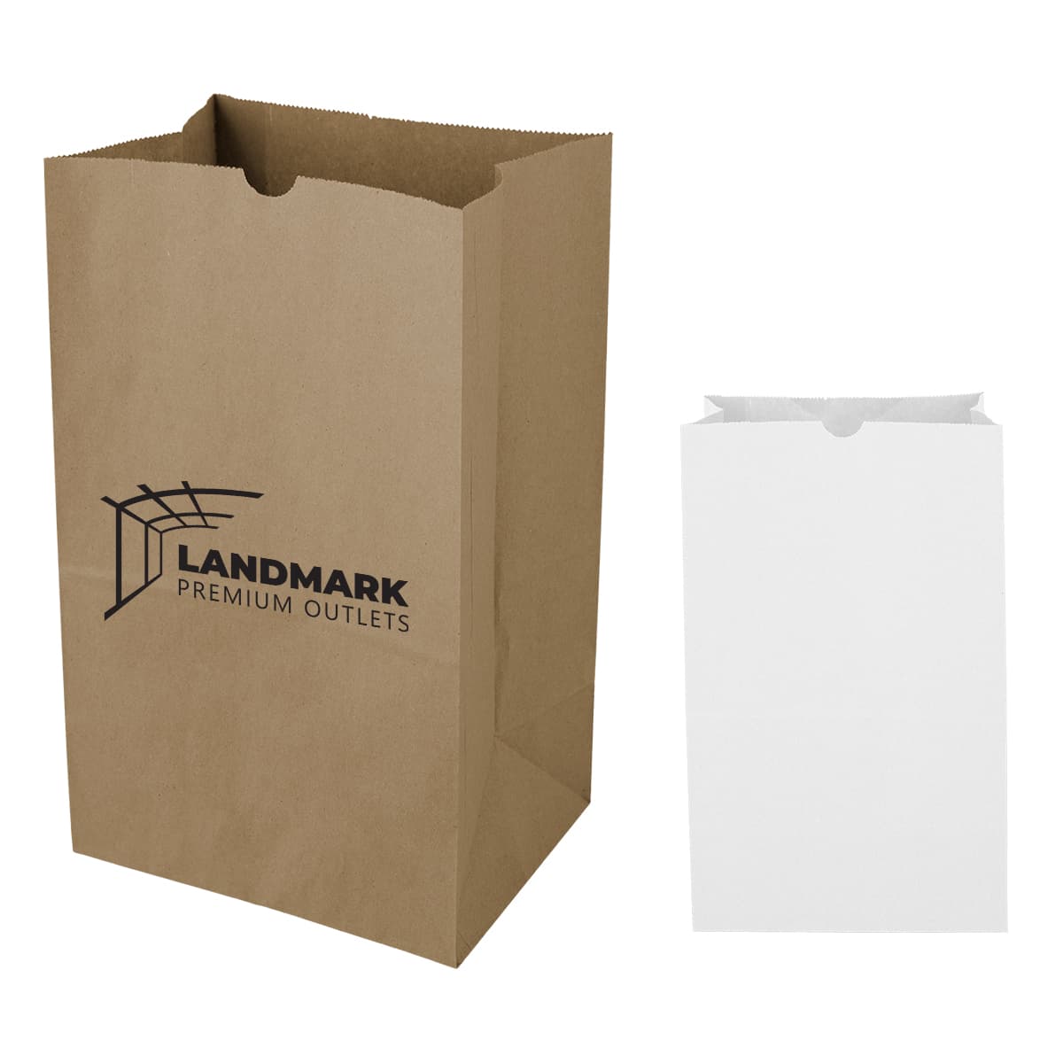 20# Short SOS Kraft Paper Bag - 8.25" x 13.62"
