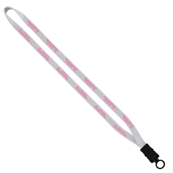 1/2" Cotton Lanyard with Plastic Snap-Buckle Release & O-Ring