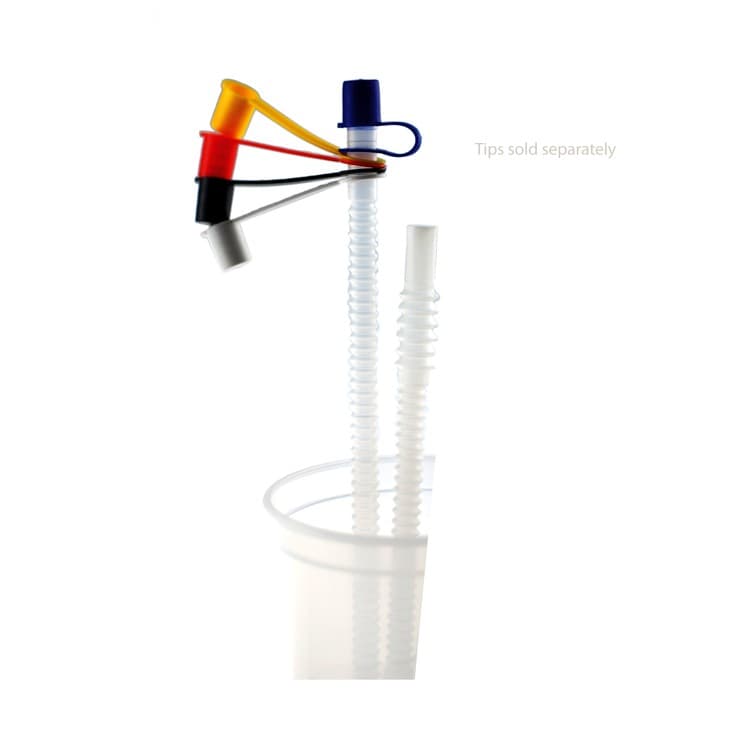 10.000" Corrugated Flex Plastic Straw Natural