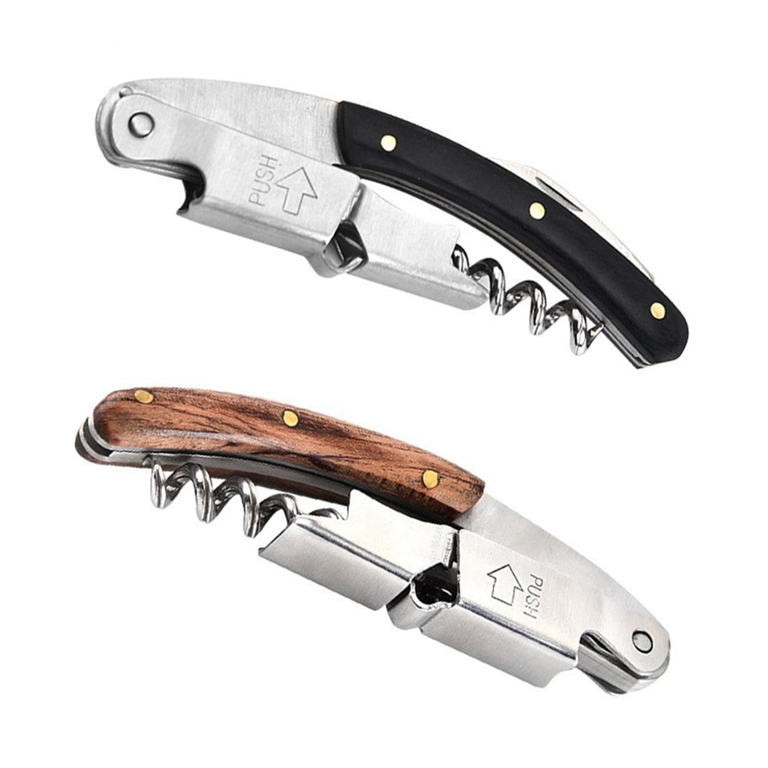 3-in-1 Corkscrew and Bottle Opener with Serrated Knife