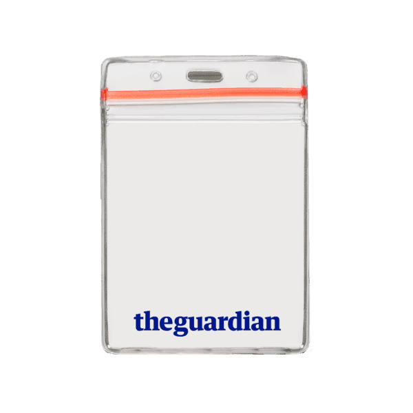 3 5/8" x 4 5/18" Printed Vertical Vinyl Pouch with Zipper