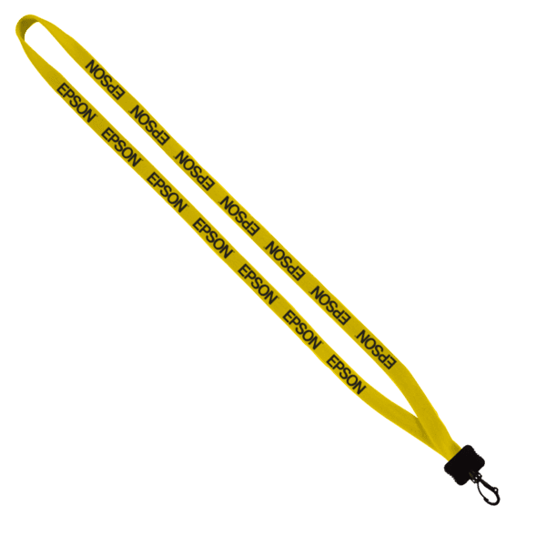 1/2" Cotton Lanyard with Plastic Clamshell & Swivel Snap Hook