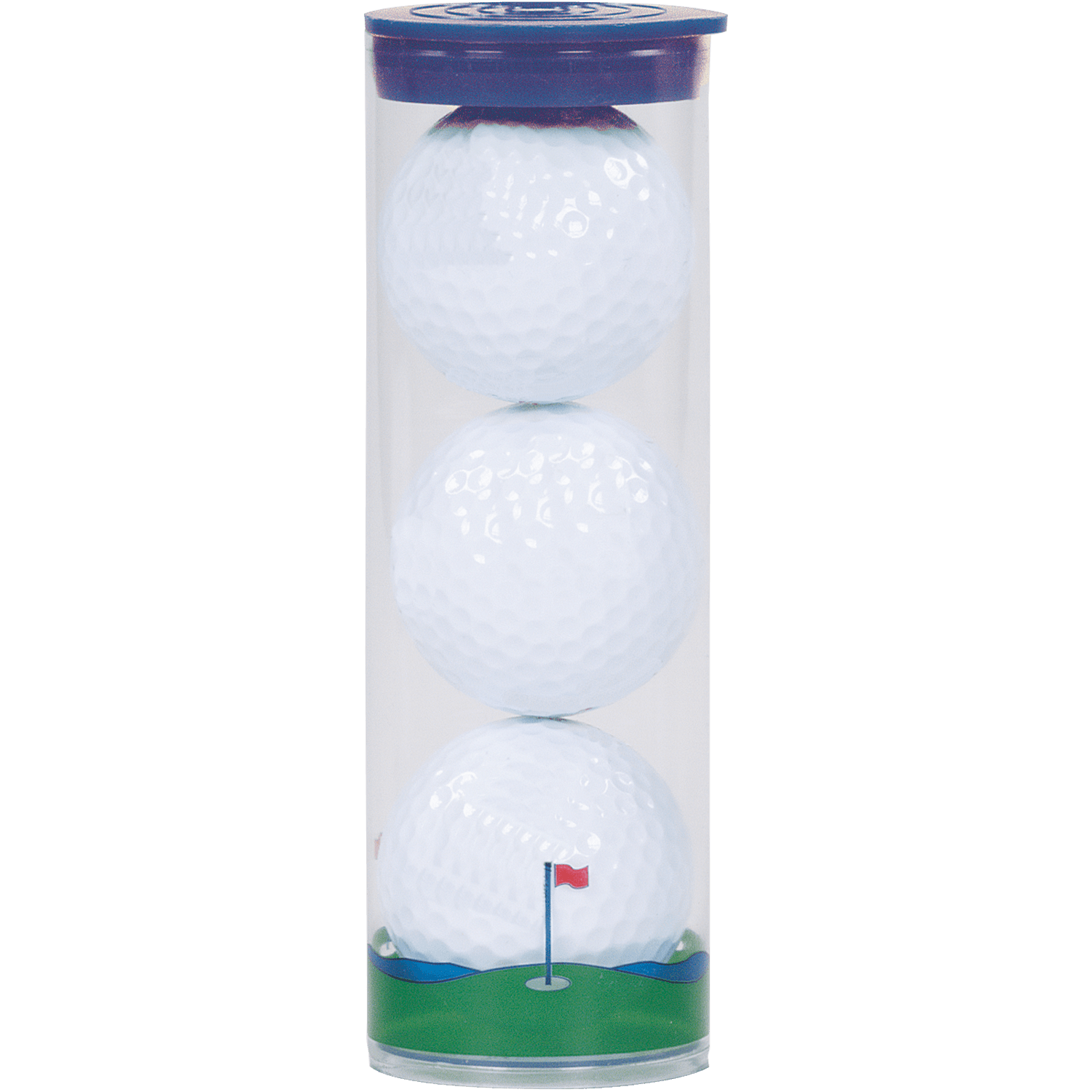 3 Ball Clear Tube with Bridgestone Golf Balls