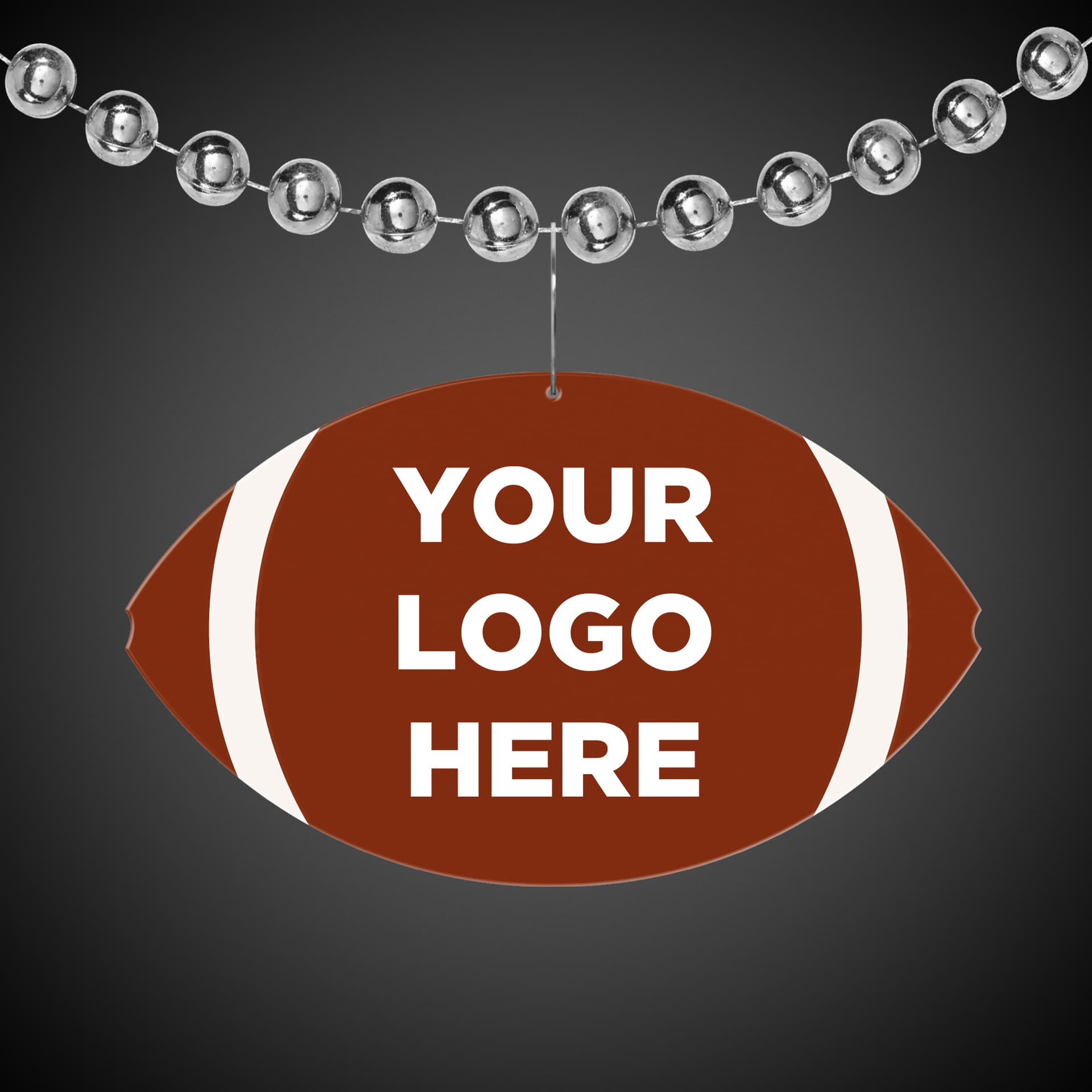 2 1/2" Clip On Football Medallion Badge
