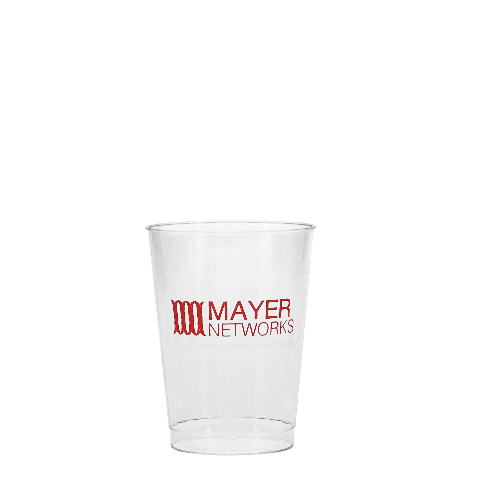 10 oz Hard Plastic Fluted Cup Clear Tradition Print