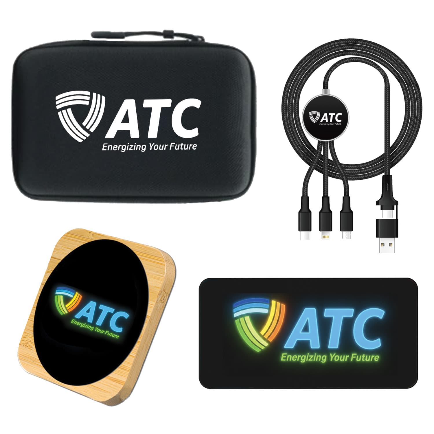 10,000 mAh Light up Power Bank Gift Pack Set