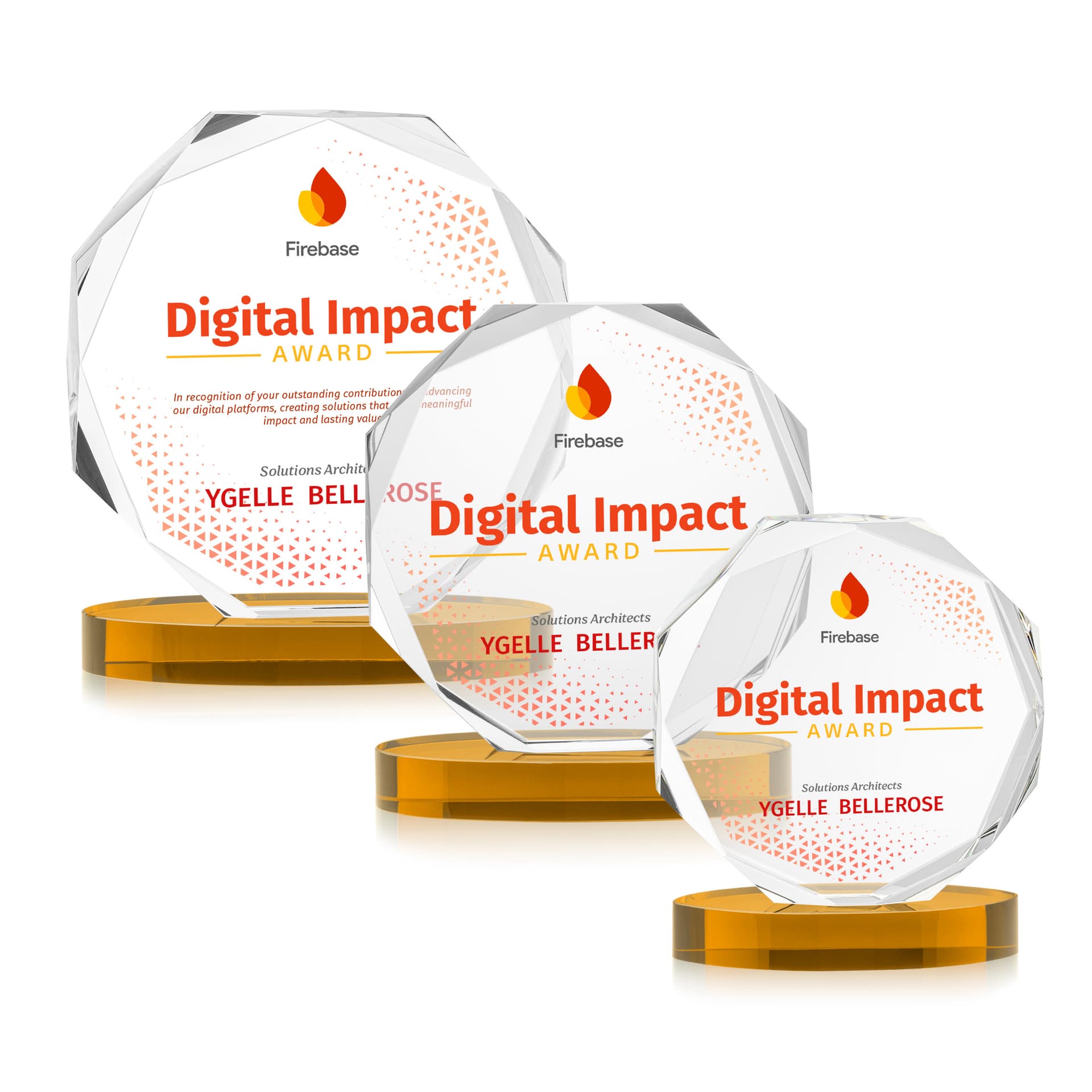 Acadian VividPrint™ Award on Alberton Base - Amber