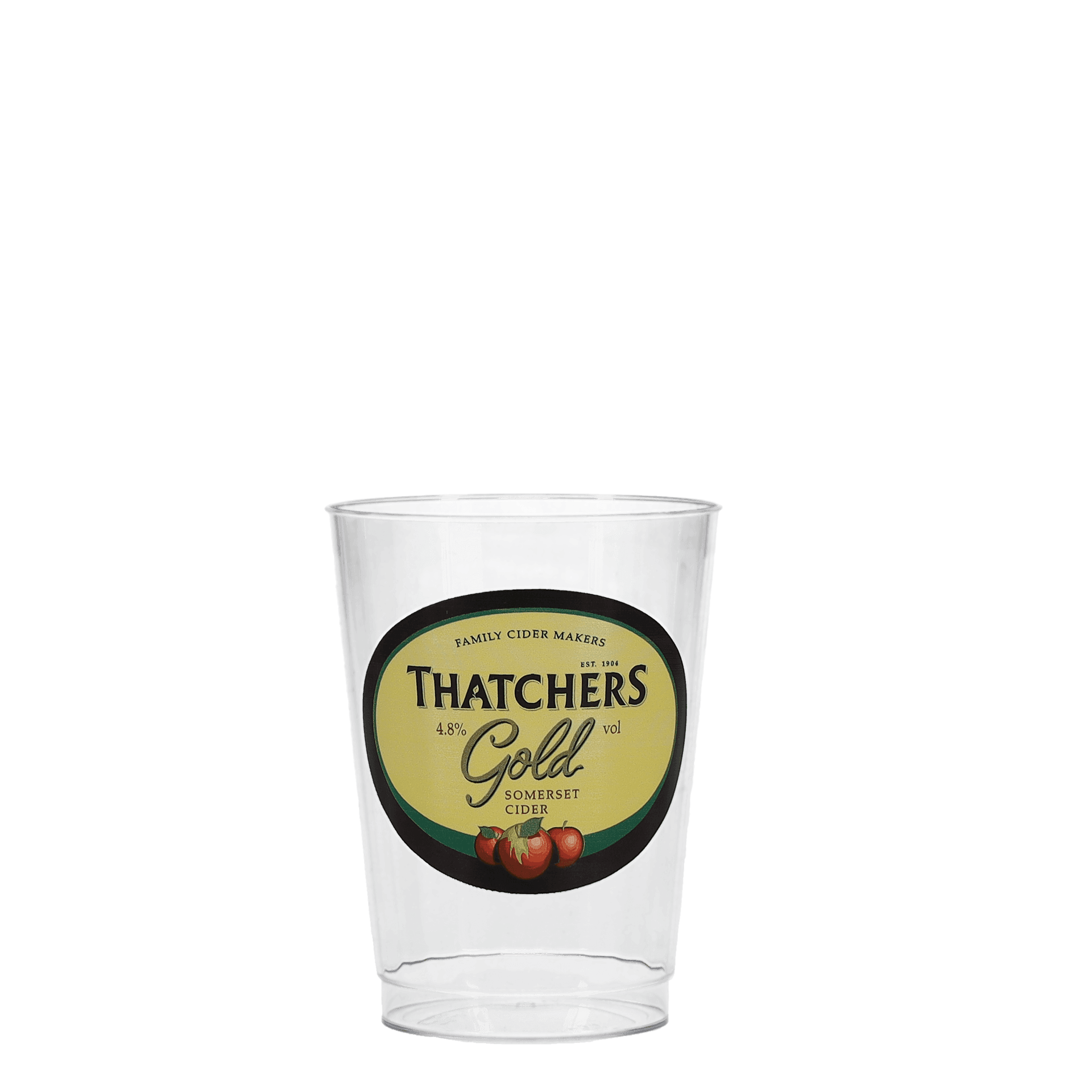 10 oz Hard Plastic Fluted Cup Clear Digital Print