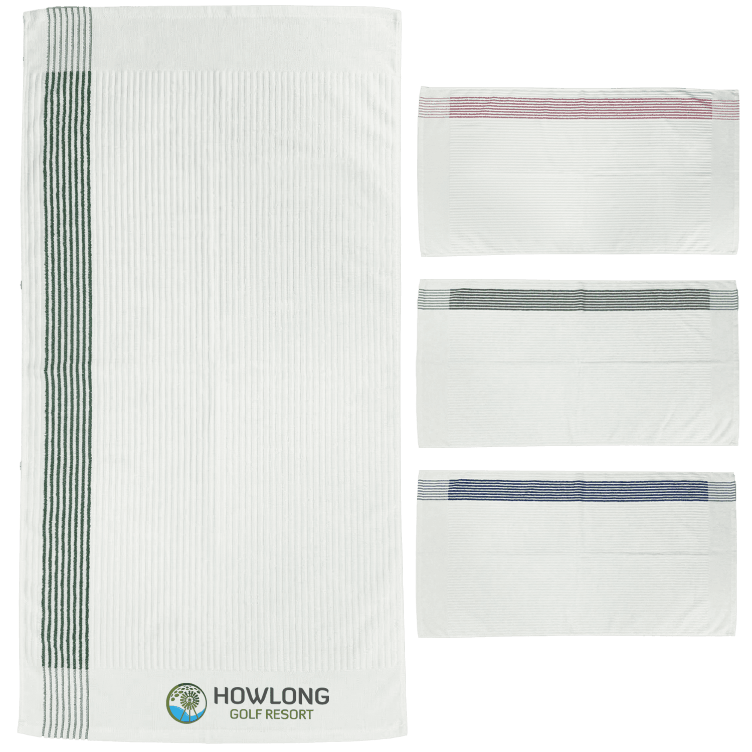 22" x 44" 100% RPET Ribbed Caddy and Gym Towel