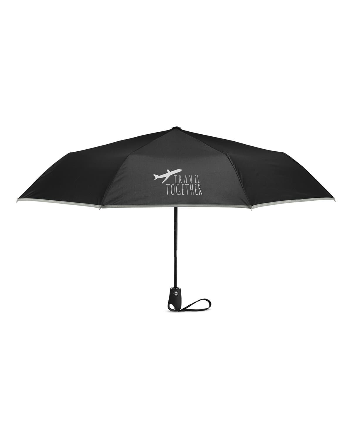 42" Auto-Open Umbrella With Reflective Trim.
