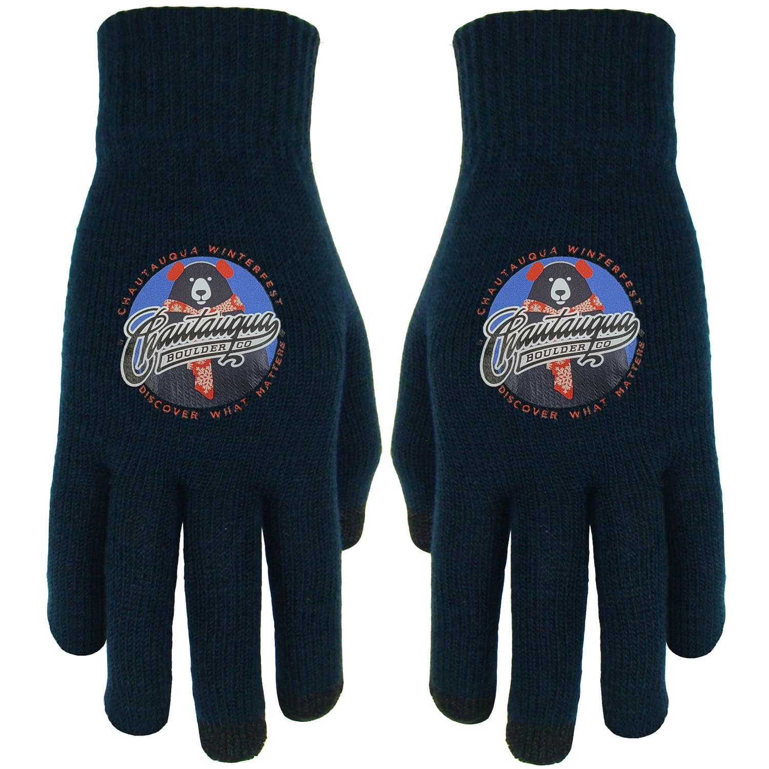 3 Finger Text Gloves with Oversized DTF on Top of Hand