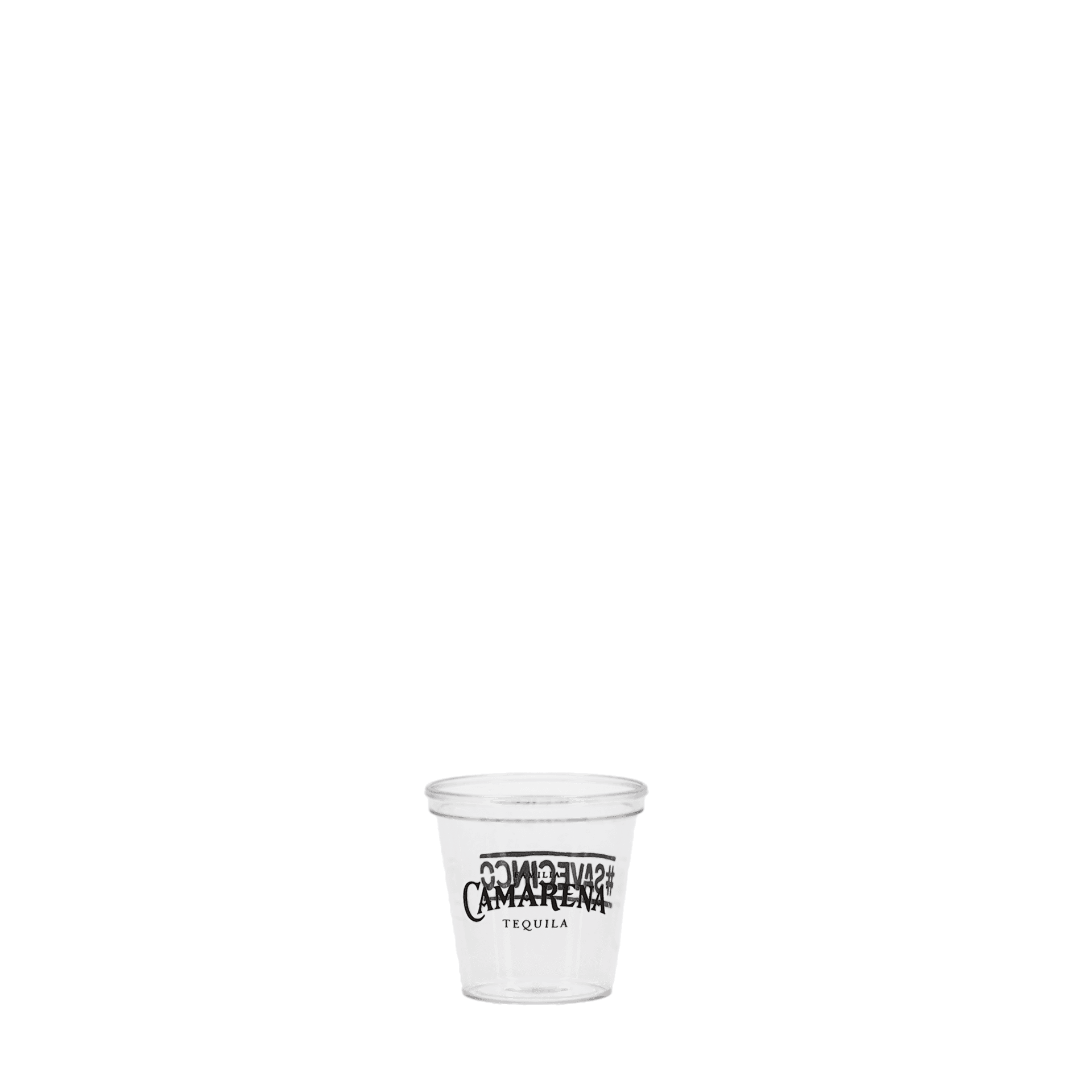 1 oz Hard Plastic Smooth Cup Clear Tradition Print