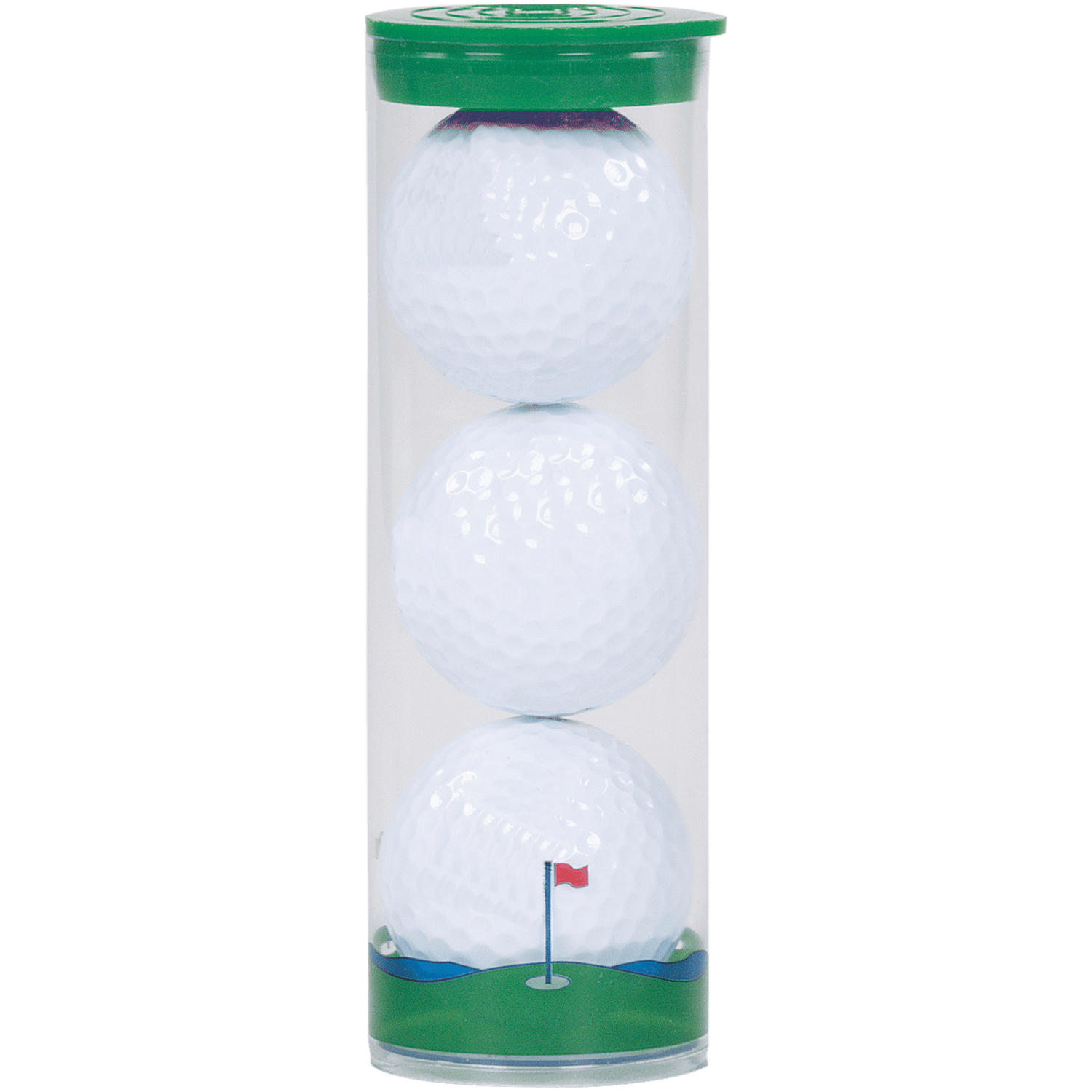 3 Ball Clear Tube with Titleist Golf Balls