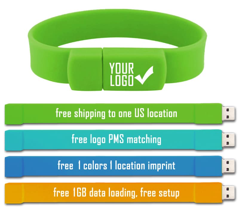 128MB Wristband USB 2.0 Flash Drive.
