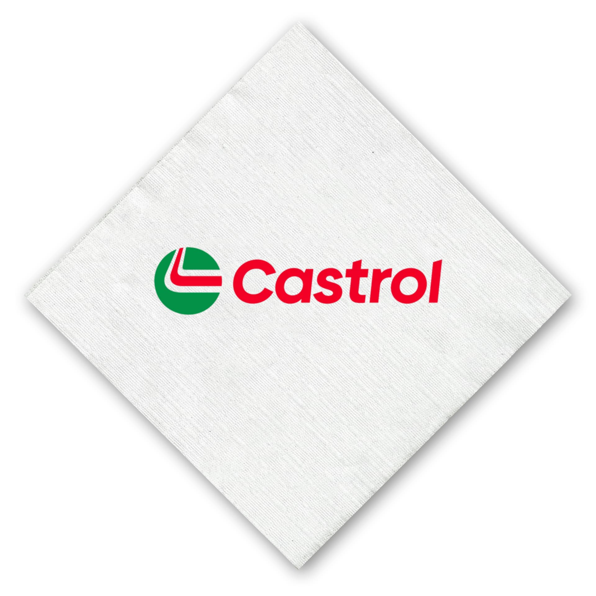 1-Ply White Beverage Napkin - Linen Embossed