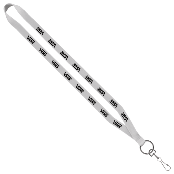 1/2" Polyester Lanyard with Sewn Metal Swivel Snap Hook