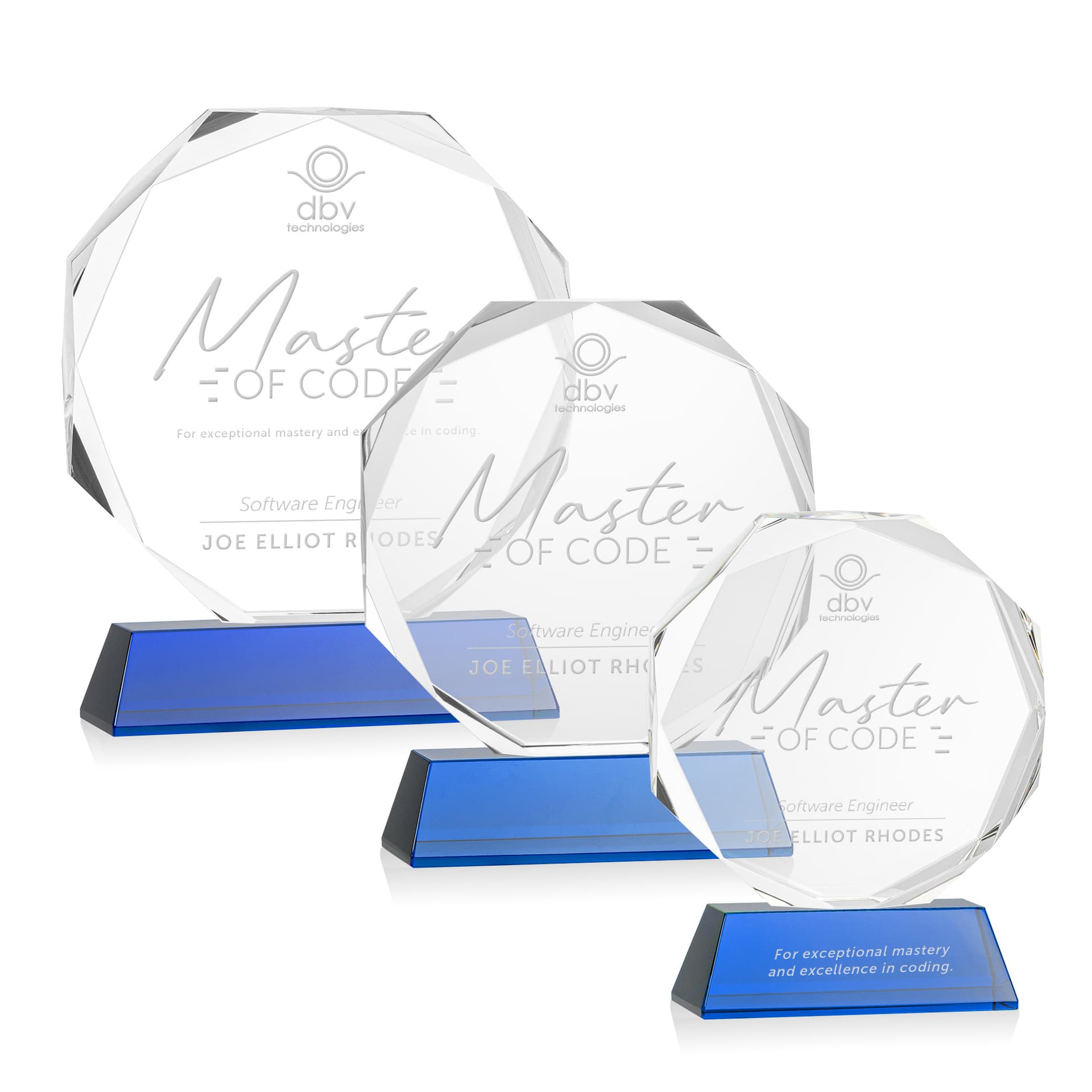 Acadian Award on Newhaven Base - Blue