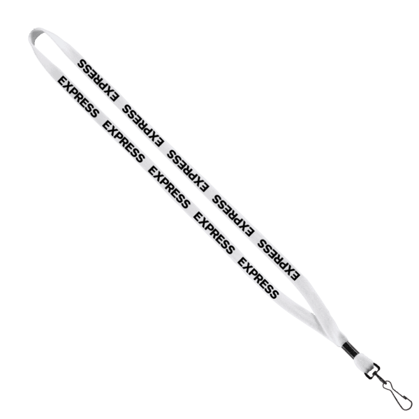1/2" Cotton Lanyard with Metal Crimp & Swivel Snap Hook