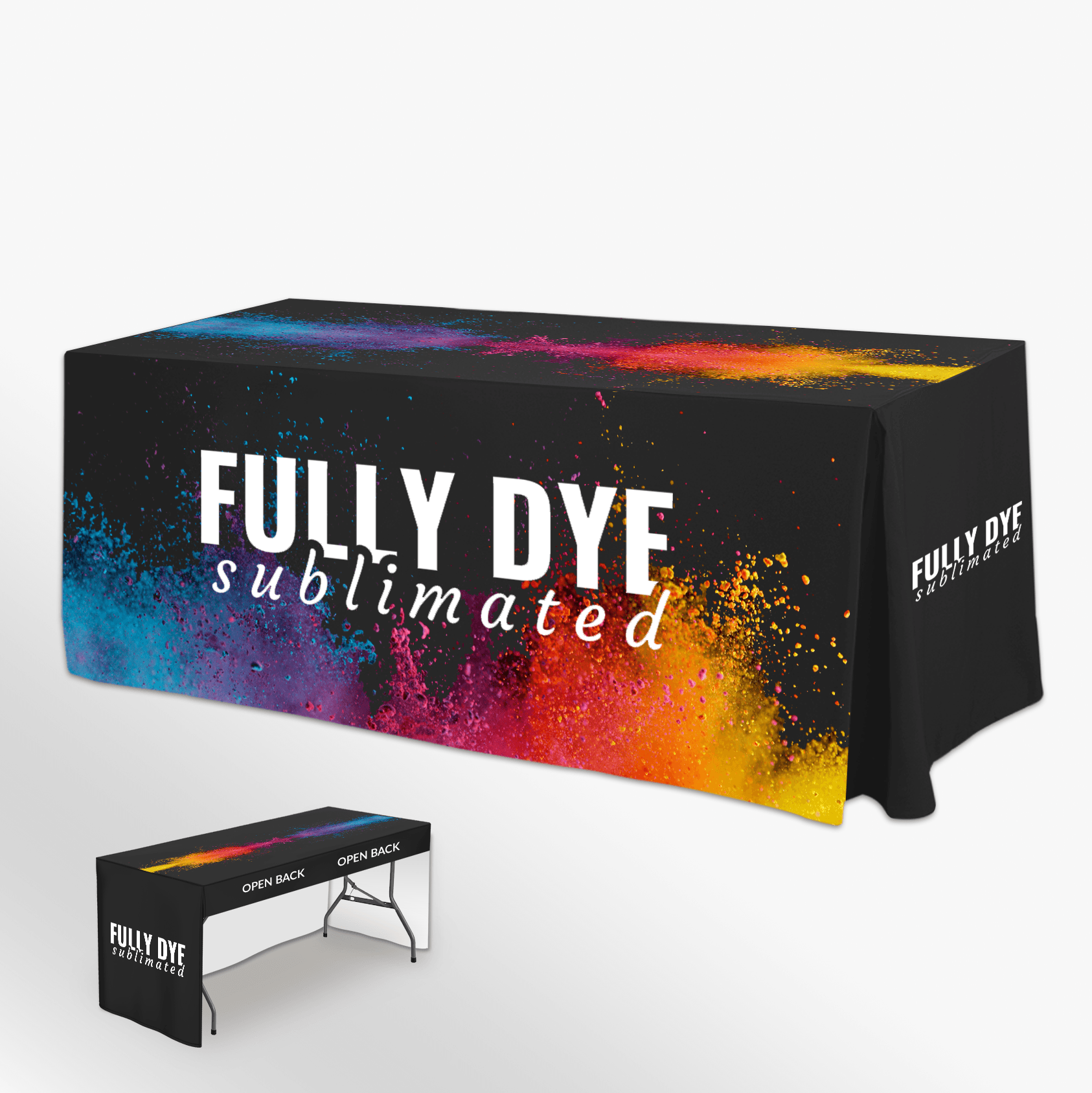 4' Fitted Table Cover (3-Sided)