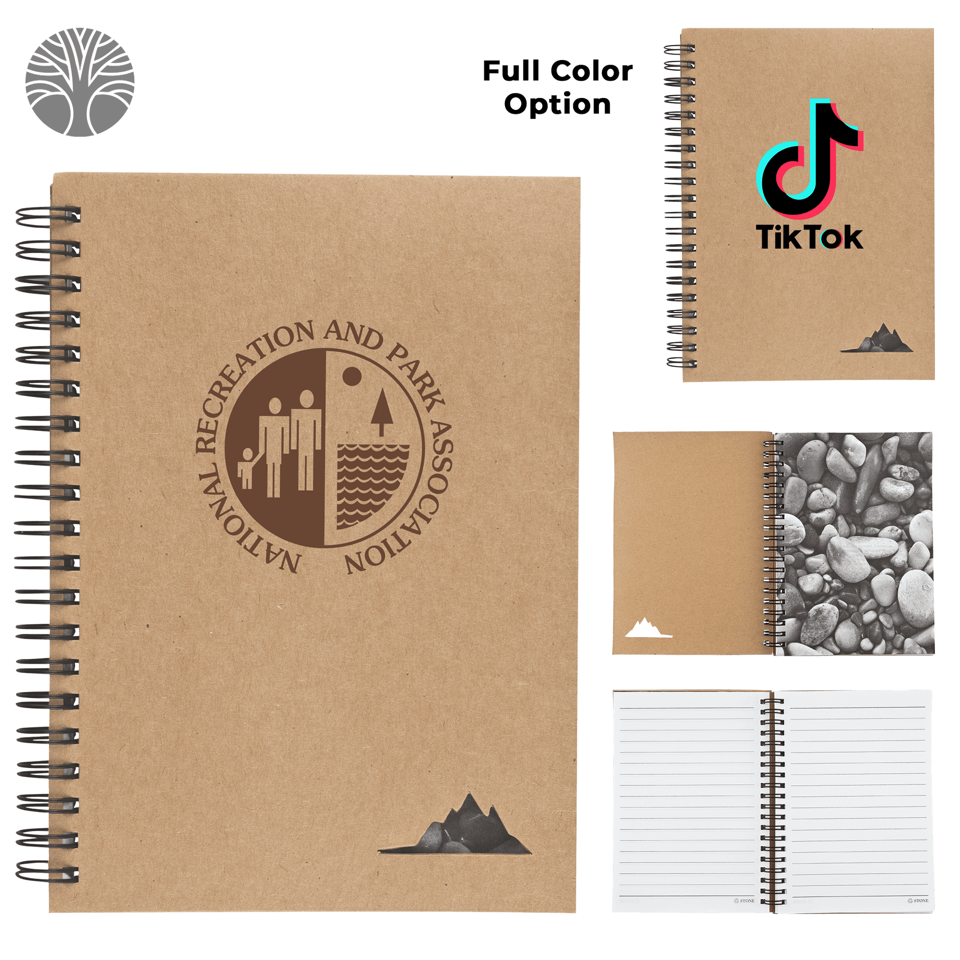 5" X 7" Spiral Stone Paper Notebook