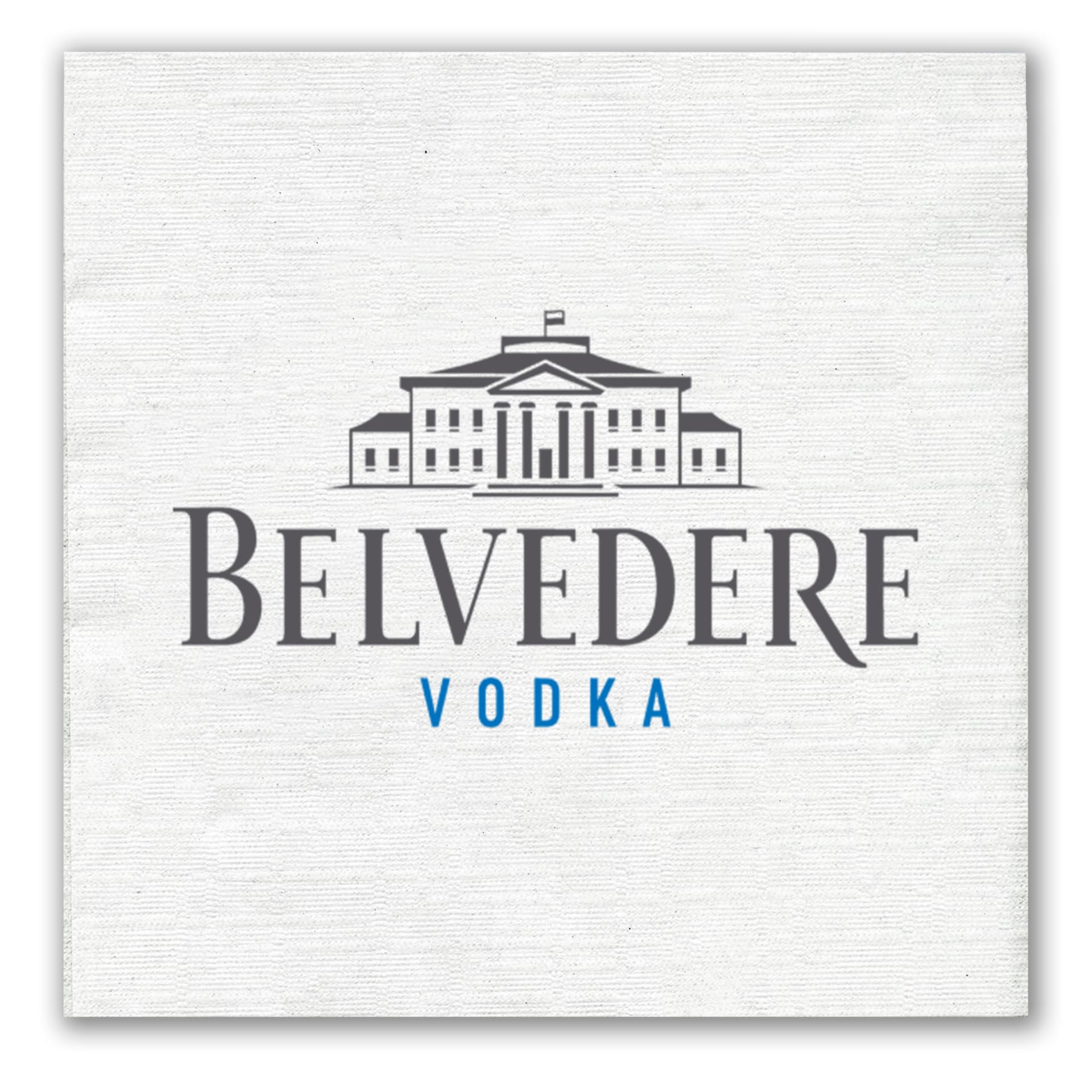 1-Ply White Beverage Napkin - Linen Embossed, FSC Certified