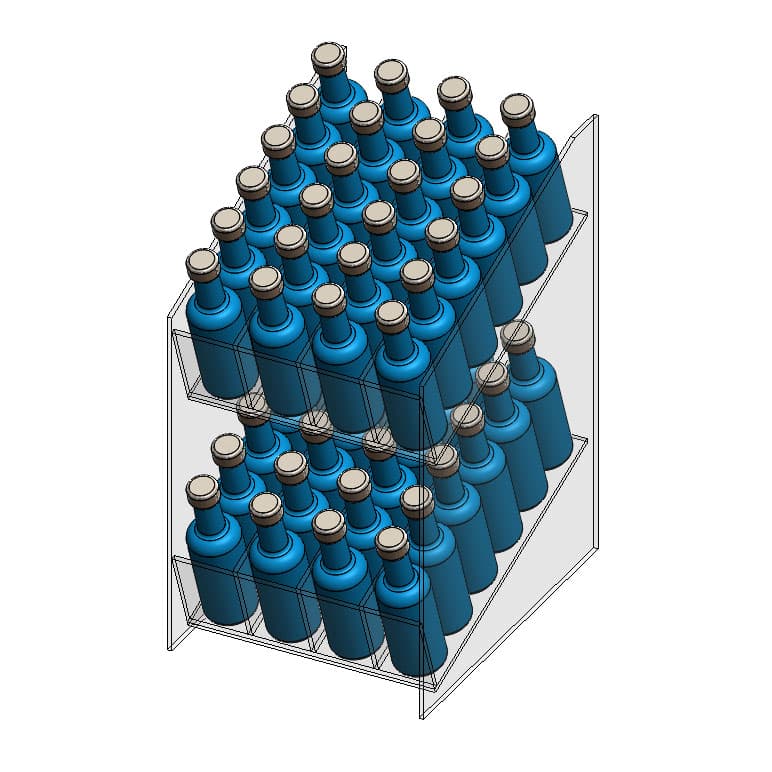 2 Tier Acrylic Beverage Display - 4 Rows