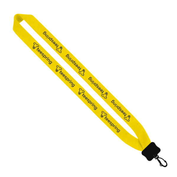 1" Cotton Lanyard with Plastic Clamshell & Swivel Snap Hook
