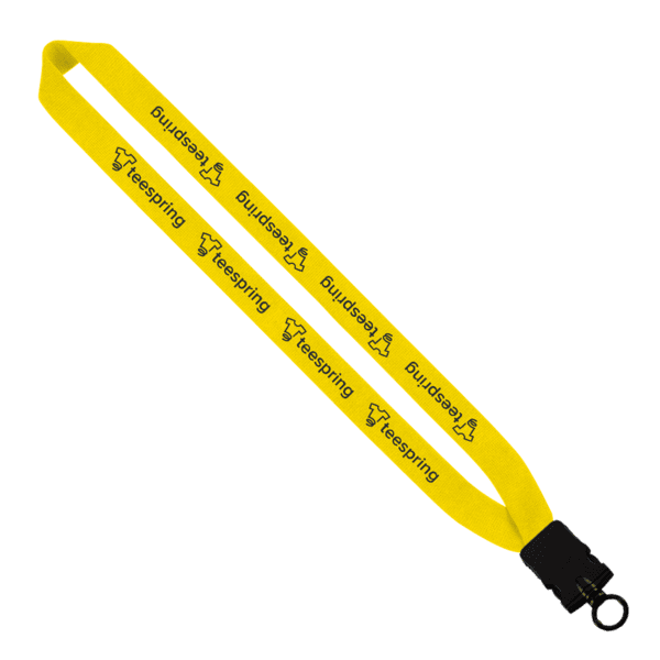 1" Cotton Lanyard with Plastic Snap-Buckle Release & O-Ring