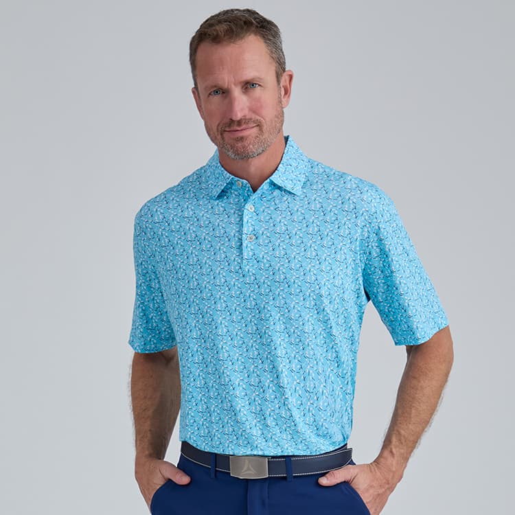 Bermuda Sands Bryan Golf Print Polo