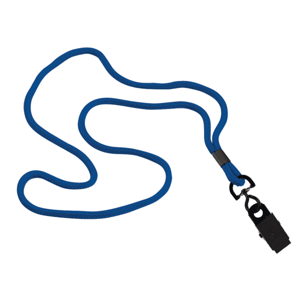 1/8" Polyester Cord Lanyard with Bulldog Clip