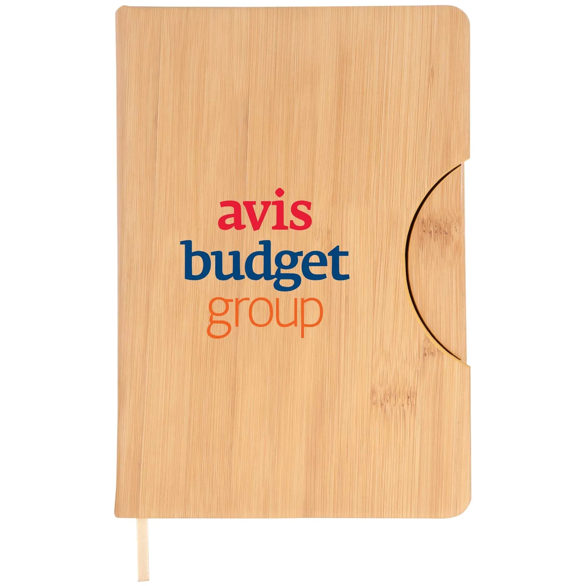 5.8x8.3 Maui Faux Bamboo Notebook with Phone Holder