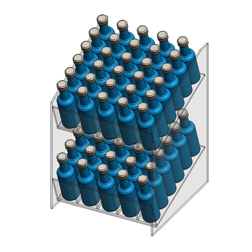 2 Tier Acrylic Beverage Display - 5 Rows