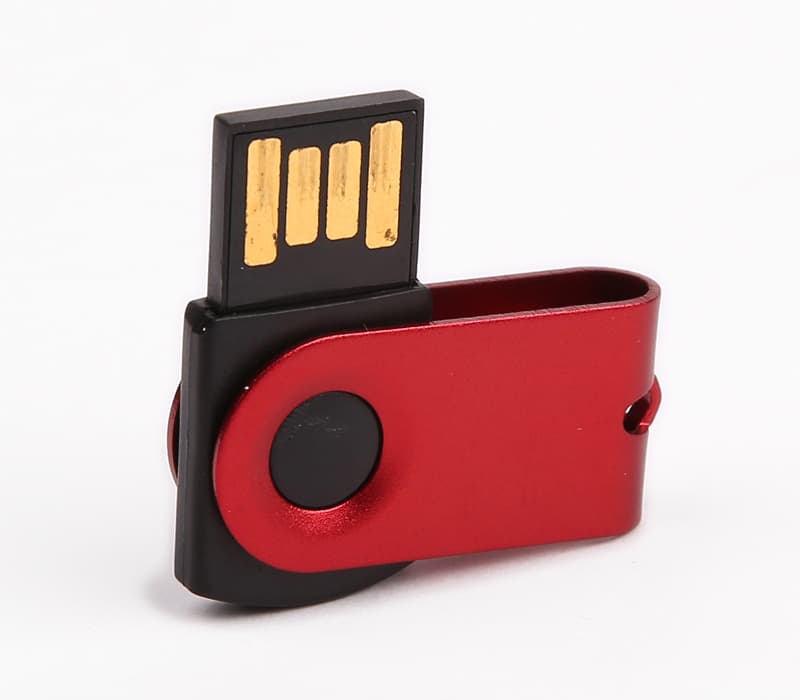128MB Mini Chip on Board (COB) Swivel USB 2.0 Flash Drive.