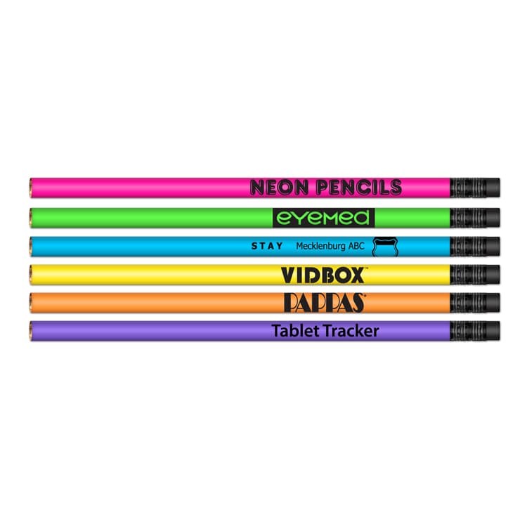 #2 HB Lead Pencils - Neon Barrel Colors