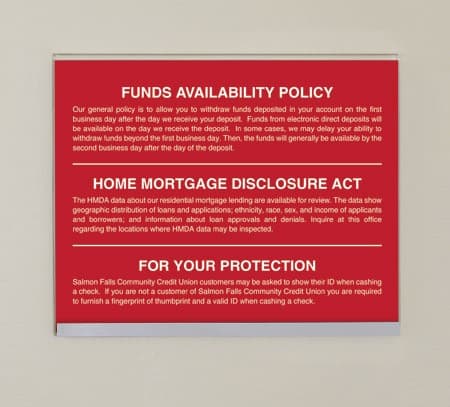 14x11 Clear Acrylic Wall Sign Holder with Accent Strip