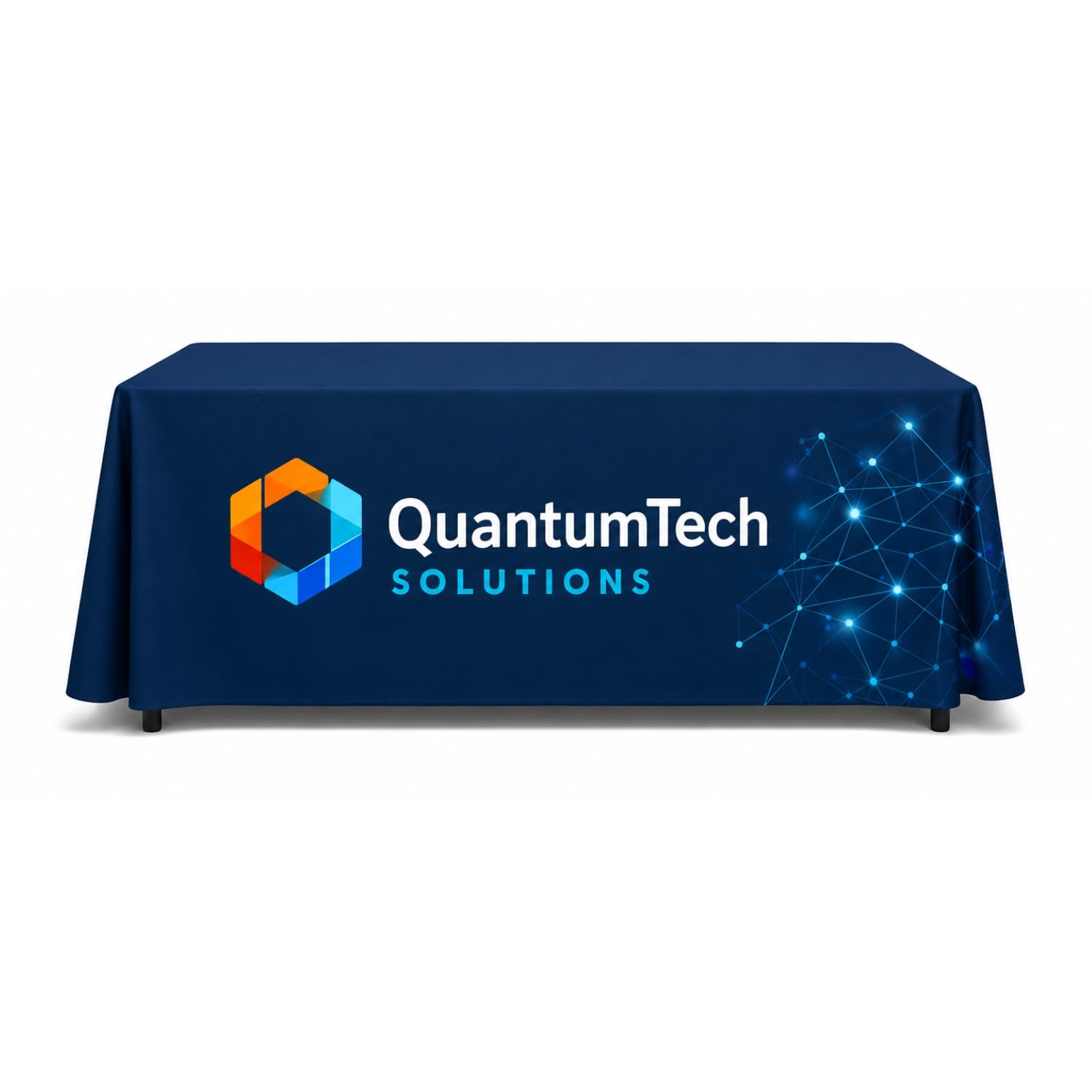 6' Liquid Repellent Table Throw, Full Color Front Panel