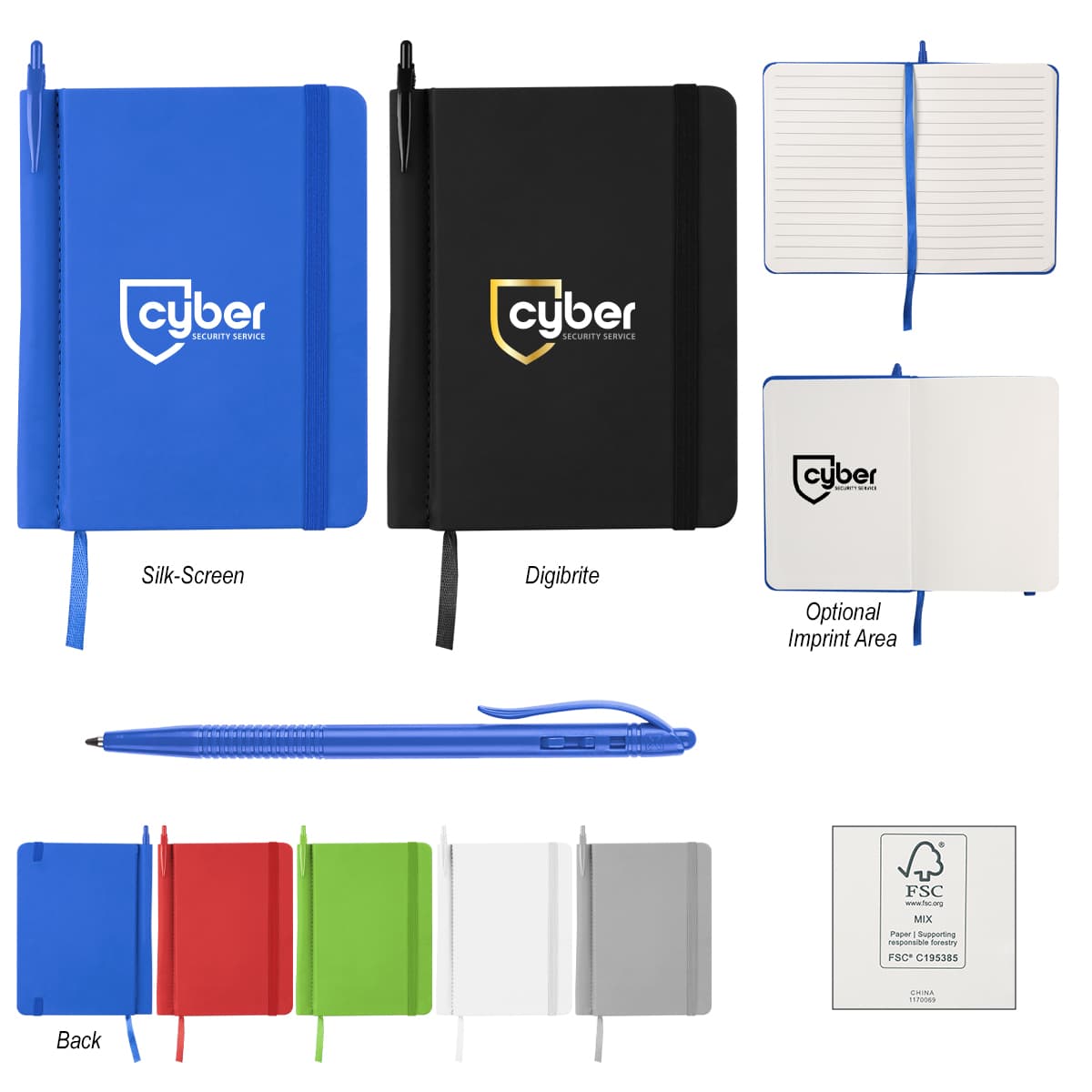 Billie Recycled Jotter with Pen