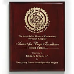 Aberdeen Rosewood Laser Plaque