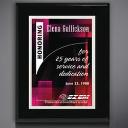 Aberdeen Black Plaque with Sublimated Plate