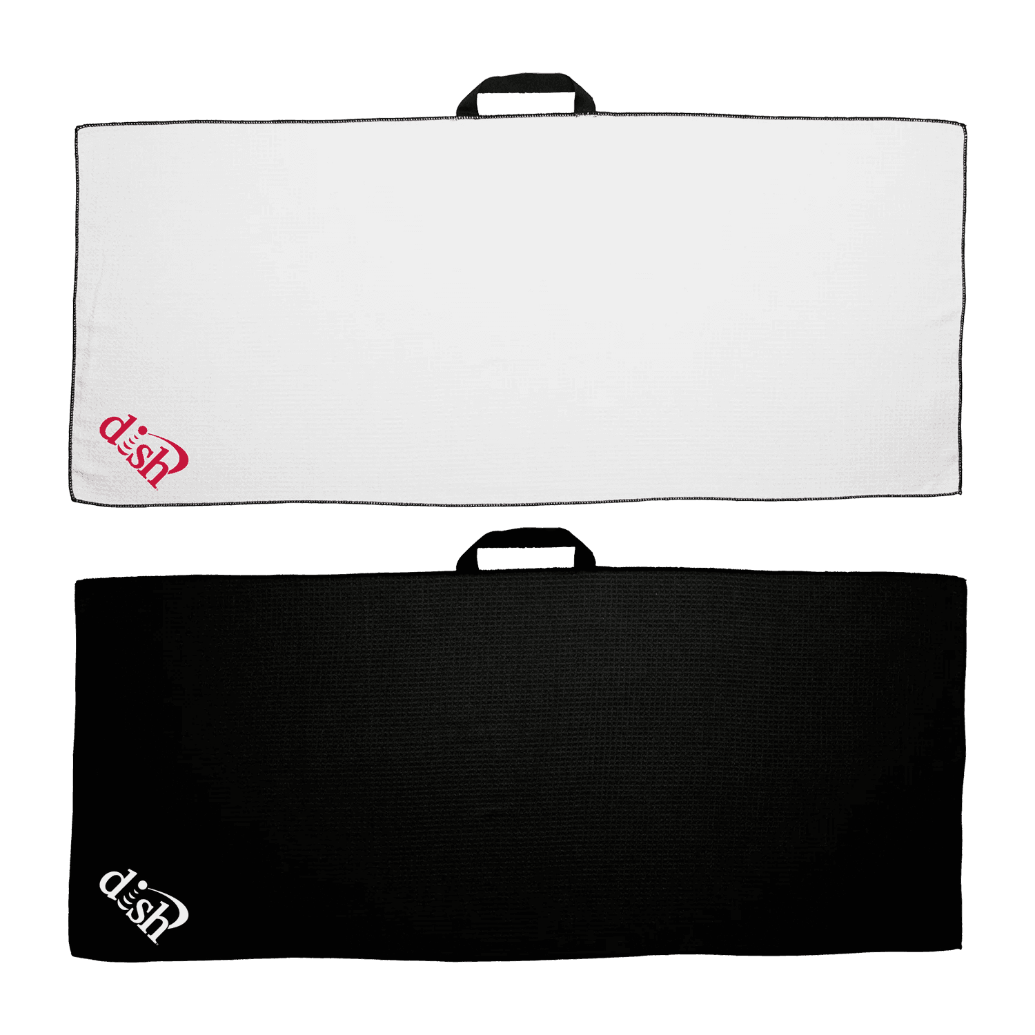 17" X 40" Waffle Caddy Golf Towel with Black Loop