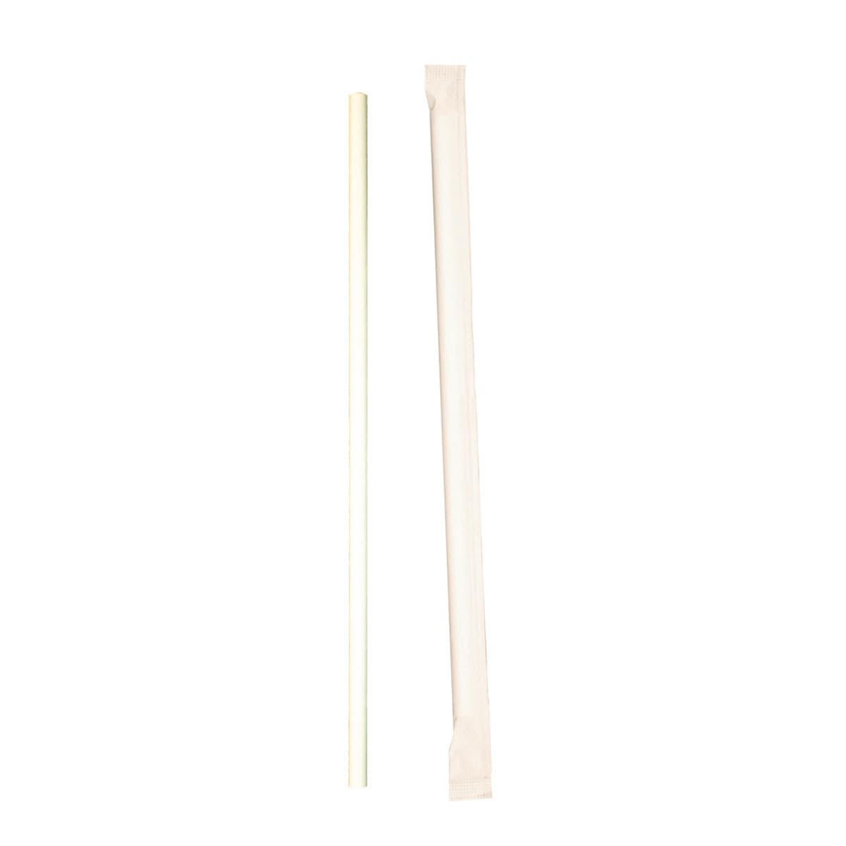 10.25" White Paper Straw