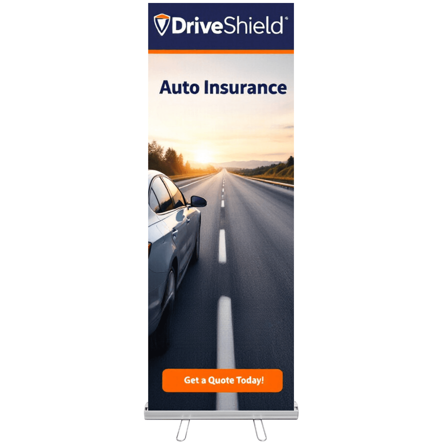 33"W x 90"H Height Adjustable Retractable Banner