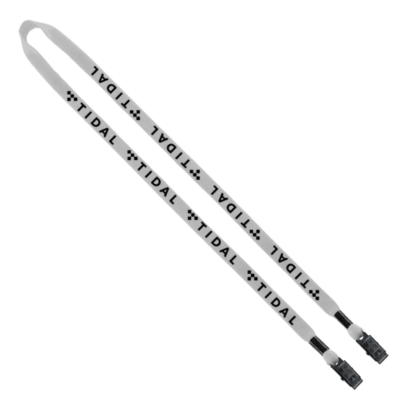 1/2" Cotton Double Bulldog Clip Lanyard
