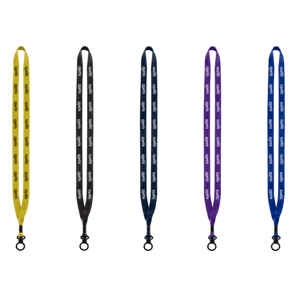 1/2" Polyester Lanyard with Plastic O-Ring